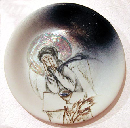 'Crying Angel', plate, porcelain