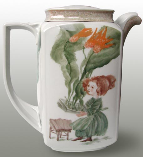 'Garden Fairies', porcelain, coffee-pot